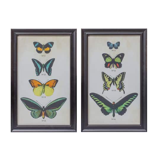 Framed Butterfly Print Set